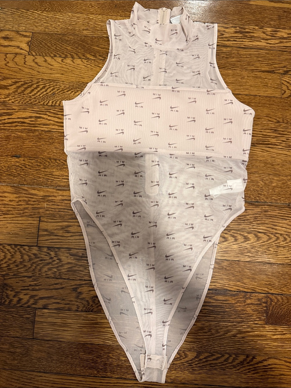 Nike Light Pink Logo-Print Kids One-Piece Bodysuit
